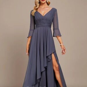 Mother Of The Bride Or Special Event Dress. Color: Champagne. Size:2